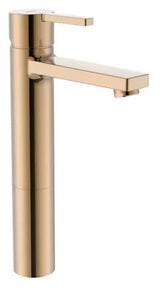 Grifo de Lavabo Mixer Tap en Color Oro Rosado Naia Roca