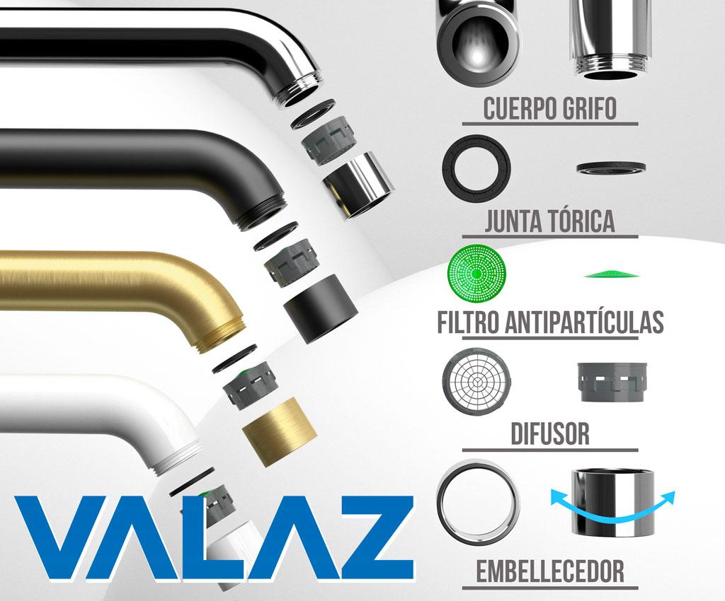 grifo de lavabo monomando cromado maneta luxury Oda de Valaz 2