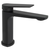 Torneira de lavatório monomando preto fosco design arredondado perfil baixo Valdivia da Valaz