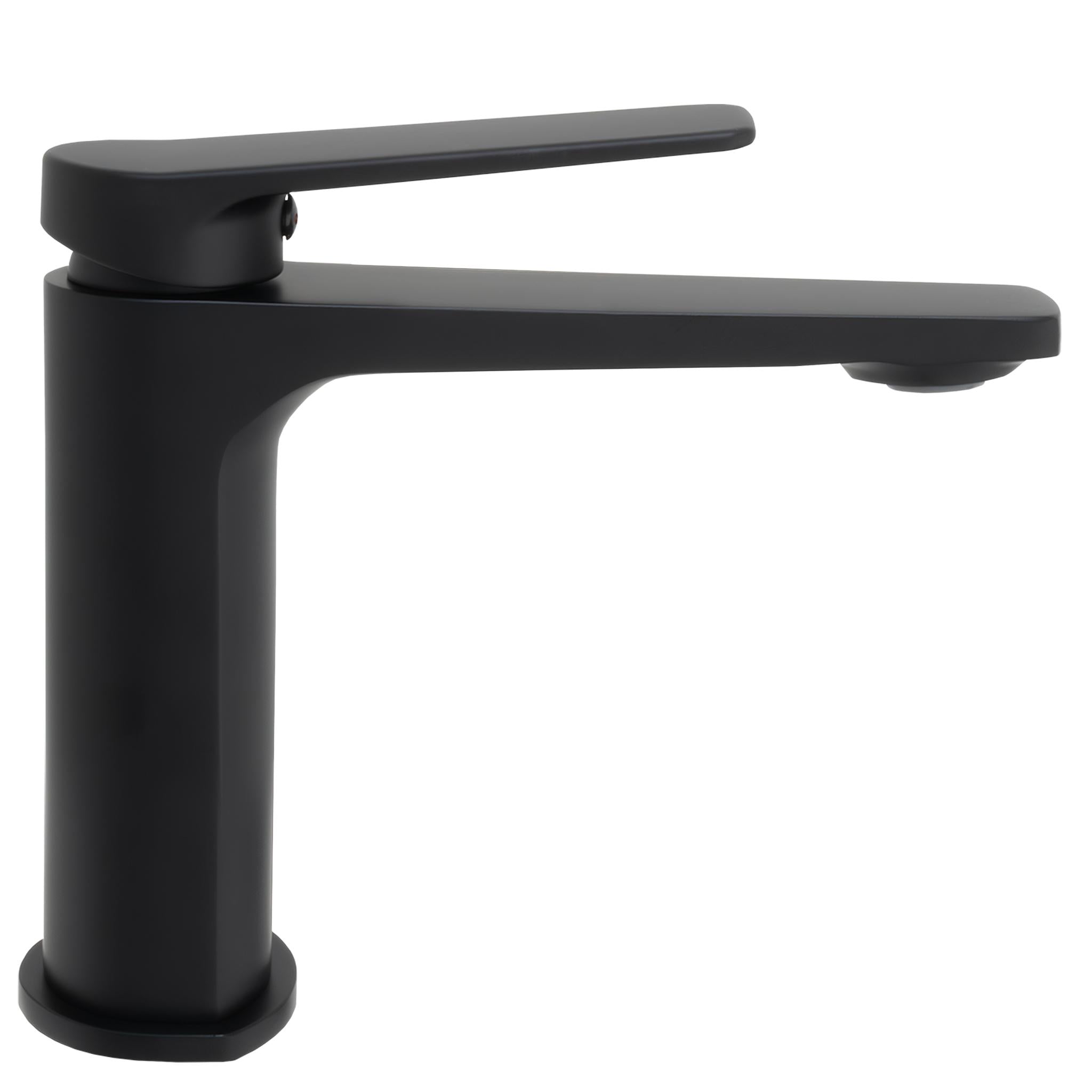 Grifo de lavabo monomando negro mate diseño redondeado perfil bajo Valdivia de Valaz 2
