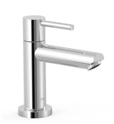 Grifo de lavabo monomando redondo con acabado cromado Base Tres