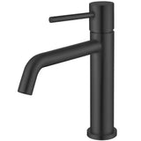 Grifo de lavabo monomando redondo en negro mate Ebro de Valaz