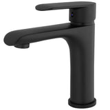 Grifo de lavabo monomando redondo en negro mate Turia de Valaz