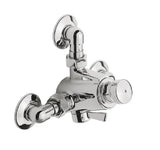 Grifo de mural para ducha con temporizado y control de temperatura con acabado cromado TRES