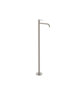 Grifo de pie monomando para lavabo con maneta hecho de latón acabado acero STUDY EXCLUSIVE TRES