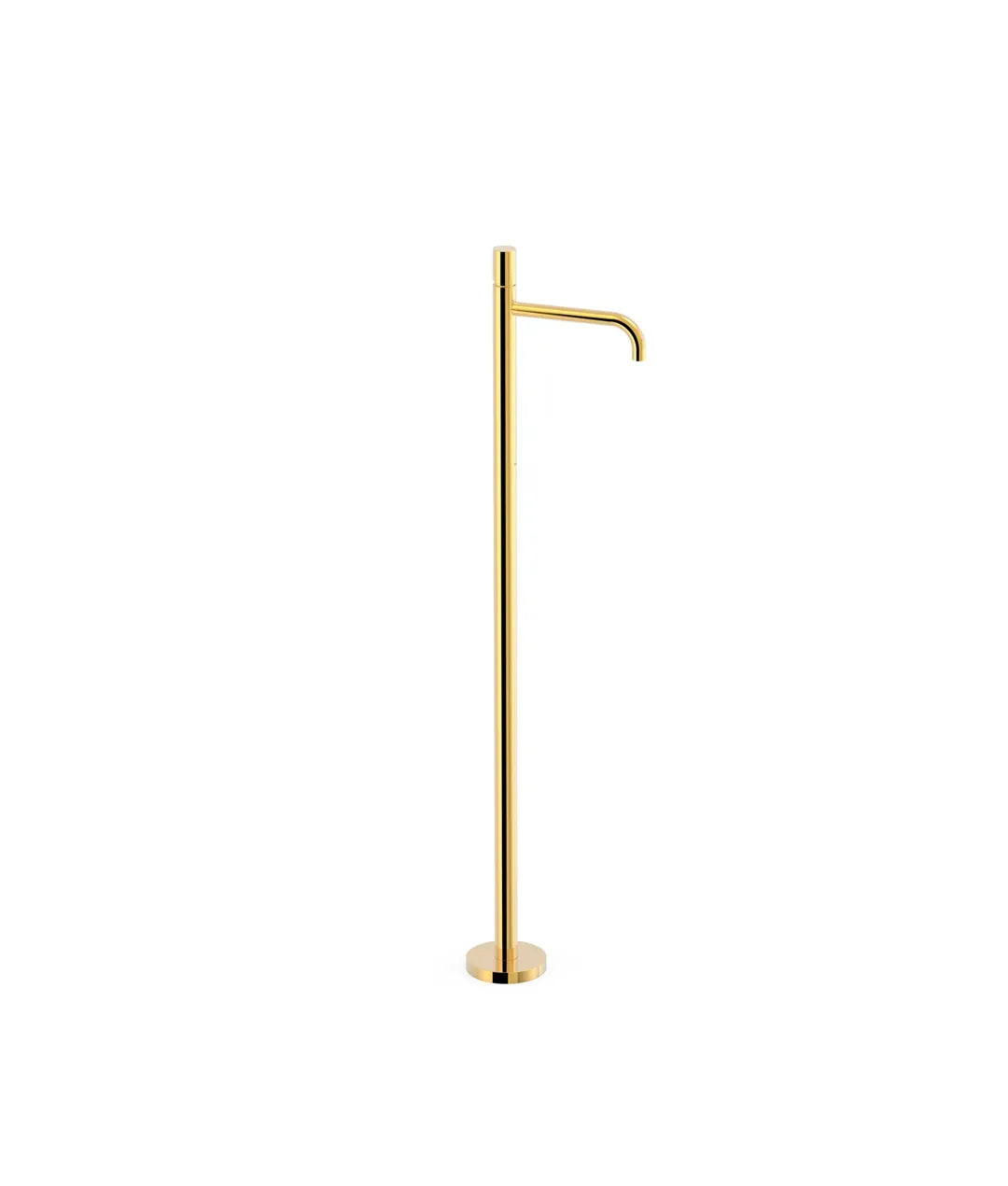 Grifo de pie monomando para lavabo de latón con acabado dorado STUDY EXCLUSIVE TRES 0