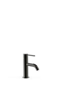 Grifo de repisa para lavabo monomando con latiguillos flexibles y acabado negro metalizado Study Tres