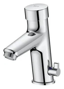 Grifo de repisa temporizado con acabado cromado y control de temperatura ECO ROCA 0