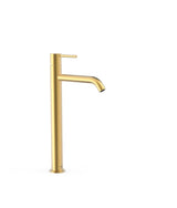 Grifo de repisa XXL para lavabo monomando alto con acabado oro mate 24 K Study Tres