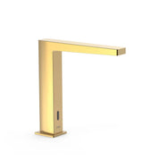 Grifo electrónico con sistema premezclador para lavabo acabado dorado Slim TRES