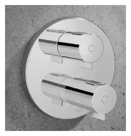 Grifo empotrable baño ducha latón con acabado cromado T-500 Roca 1