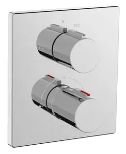 Grifo empotrable de baño y ducha con inversor, latón acabado cromado T-2000 Roca 0