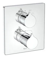 Grifo empotrable de dos vías para baño y ducha en latón con acabado cromado Insignia Roca
