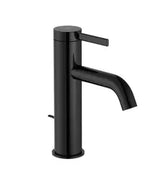 Grifo monocomando para lavabo con desagüe automático acabado negro titanio Ona Roca