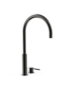 Grifo monomando alto de repisa para lavabo con acabado negro metalizado Study Tres