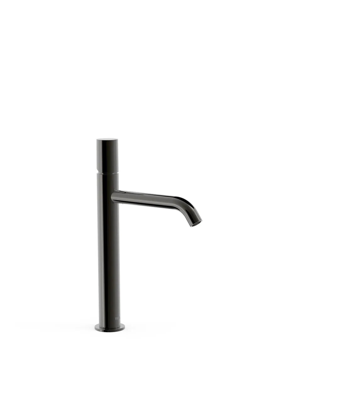 Grifo monomando alto para lavabo con latiguillos flexibles acabado negro metalizado Study Tres 0
