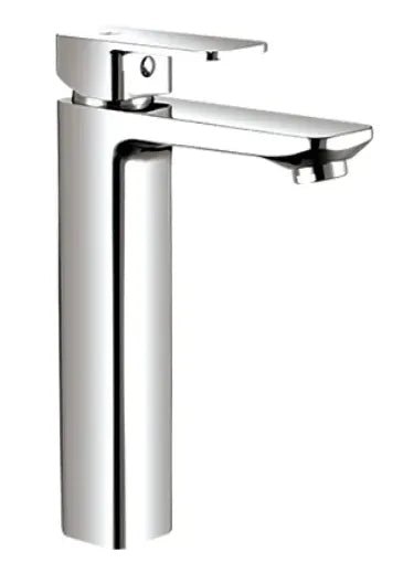 Grifo monomando alto para lavabo de latón con acabado cromado SKARA Källa 0