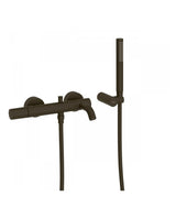 Grifo monomando de bañera y ducha para empotrar de latón con acabado negro bronce Study TRES
