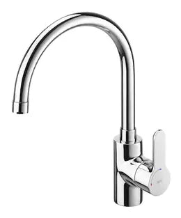 Grifo monomando de cocina con caño giratorio para instalación en repisa con acabado cromado L20 Roca 0