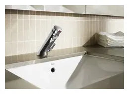 Grifo monomando de lavabo antivandálico con acabado cromado Avant Roca 1