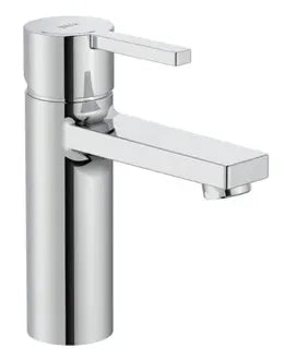 Grifo monomando de lavabo con cuerpo liso y acabado cromado Naia Roca 0