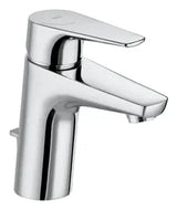 Grifo monomando de lavabo con desagüe automático y acabado cromado Atlas Roca