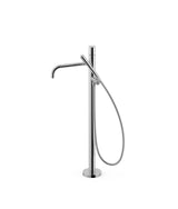 Grifo monomando de pie en latón con acabado cromo para bañera y ducha STUDY EXCLUSIVE TRES