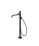 Grifo monomando de pie para bañera y ducha acabado negro mate con teleducha STUDY EXCLUSIVE TRES
