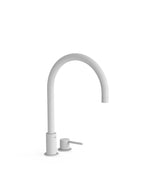 Grifo monomando de repisa para lavabo con acabado blanco mate y instalación libre Study Tres