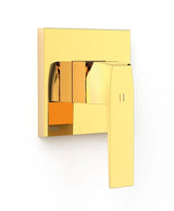 Grifo monomando empotrable de una vía fabricado en latón con acabado oro Slim Colors TRES