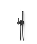Grifo monomando empotrado con ducha de inodoro en negro mate Study Tres
