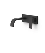 Grifo monomando empotrado para lavabo acabado negro mate con caño de 180 mm Cuadro Tres