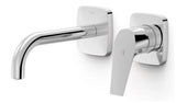 Grifo monomando empotrado para lavabo con acabado cromado Canigó Tres
