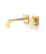 Grifo monomando empotrado para lavabo con acabado oro mate Cuadro Tres