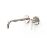 Grifo monomando empotrado para lavabo con amortiguadores acústicos color acero Study Tres