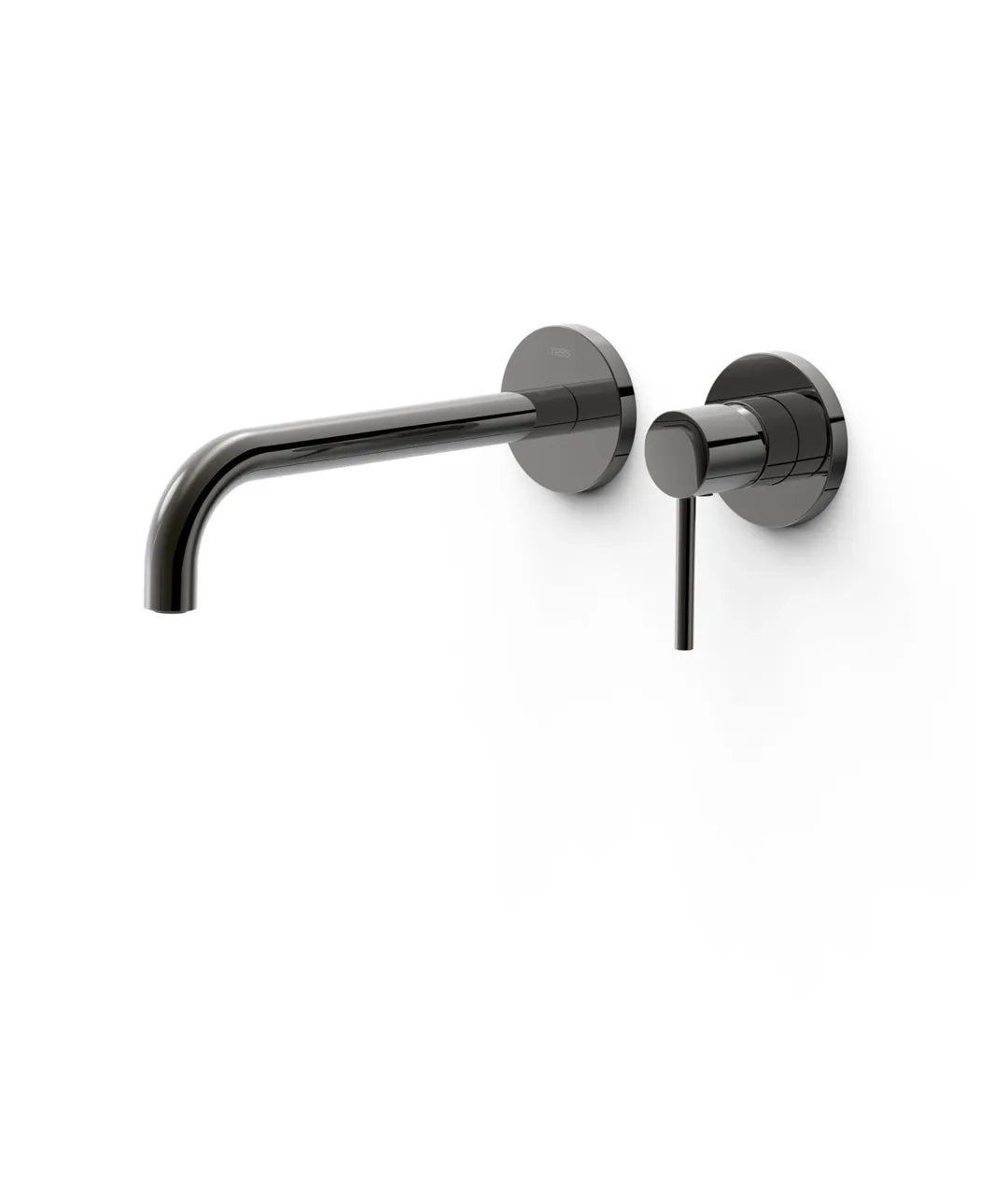 Grifo monomando empotrado para lavabo con amortiguadores acústicos negro metalizado Study Tres 0
