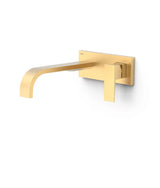 Grifo monomando empotrado para lavabo con caño acabado en oro mate Cuadro Tres