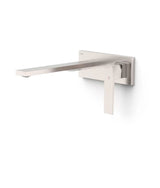 Grifo monomando empotrado para lavabo con caño de acabado acero Slim TRES
