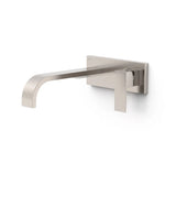 Grifo monomando empotrado para lavabo con caño de acero color acero Cuadro Tres