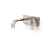 Grifo monomando empotrado para lavabo con caño en acero Cuadro Tres