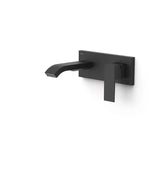 Grifo monomando empotrado para lavabo con caño negro mate Cuadro Tres