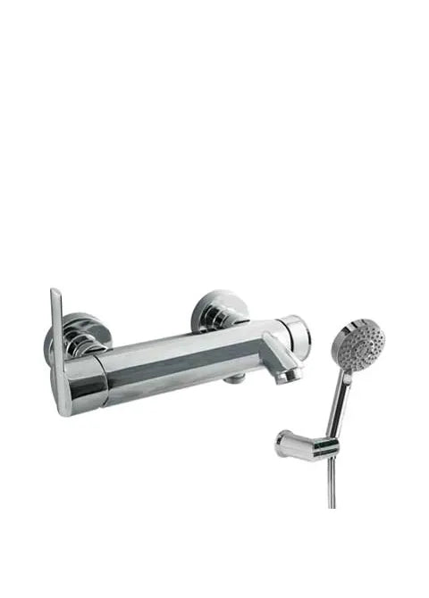 Grifo monomando para bañera y ducha de latón con acabado cromado Lex Tres 0
