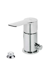 Grifo monomando para bidé con duchita y caño de 12 cm de latón con acabado cromado Loft Tres