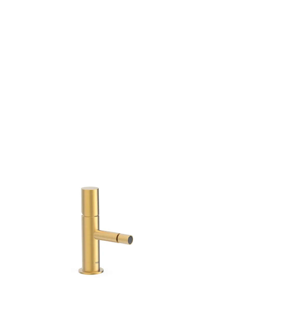 Grifo monomando para bidé con rótula orientable de latón con acabado en oro brillante Study Tres 0