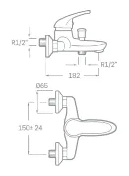 Grifo monomando para ducha con set ENKEL Källa 2