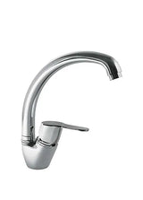 Grifo monomando para fregadero con caño curvo de latón acabado cromado Standard TRES