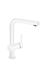 Grifo monomando para fregadero con caño de 28 cm fabricado en latón con acabado blanco mate Exclusive TRES