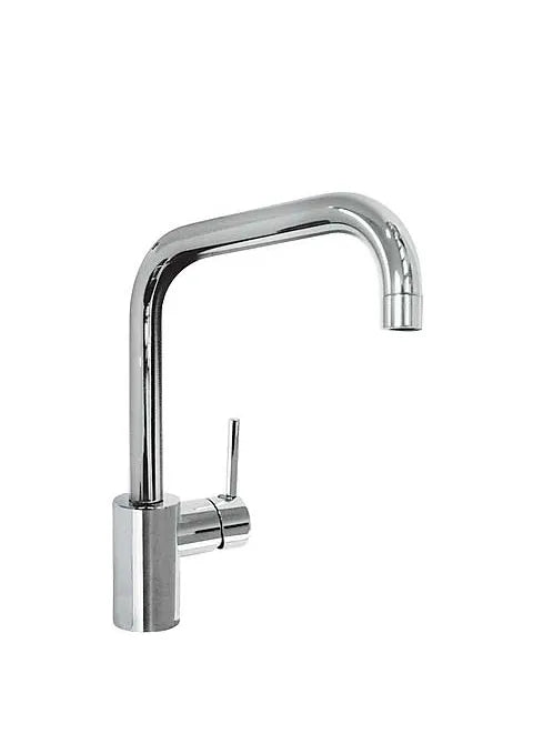 Grifo monomando para fregadero con caño en U vertical de latón con acabado cromado Max TRES 0