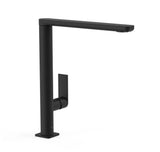 Grifo monomando para fregadero con caño recto acabado negro moderno TRES