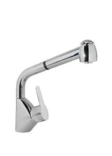 Grifo monomando para fregadero con rociador extraíble modo teleducha latón cromado fabricado BASIC de TRES